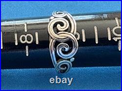 James Avery Sterling Silver Swirl Scroll Ring Size 9