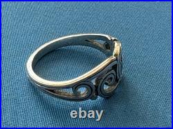 James Avery Sterling Silver Swirl Scroll Ring Size 9