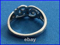 James Avery Sterling Silver Swirl Scroll Ring Size 9