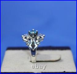 James Avery Sterling Silver Synthetic Aquamarine Spanish Lace Ring Size 6.5