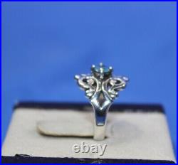 James Avery Sterling Silver Synthetic Aquamarine Spanish Lace Ring Size 6.5