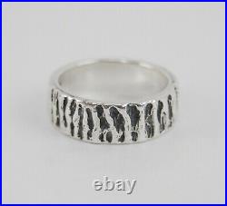 James Avery Sterling Silver TREE BARK RING Retired RARE SIZE 7