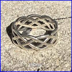 James Avery Sterling Silver TWO piece Set Trinity Ring and Bracelet Bangle