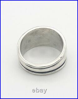 James Avery Sterling Silver Tapered Dome Signet Ring Size 10.5, 17/32 Wide