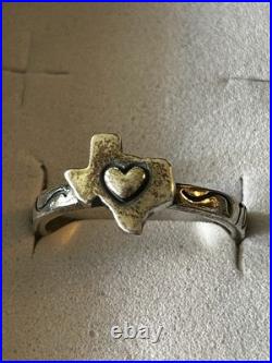 James Avery Sterling Silver Texas Heart Together Strong Size 6 Free Shipping James Avery Sterling Silver Texas Heart Together Strong Size 6 Free Shipping