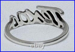 James Avery Sterling Silver Texas Script Retired State Ring Size 9-1/4