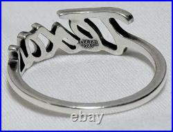 James Avery Sterling Silver Texas Script Retired State Ring Size 9-1/4