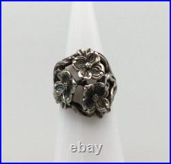James Avery Sterling Silver Triple Flower Dogwood Floral Dome Ring Retired Sz 3