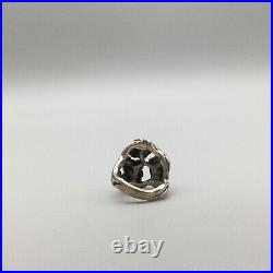 James Avery Sterling Silver Triple Flower Dogwood Floral Dome Ring Retired Sz 3