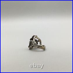 James Avery Sterling Silver Triple Flower Dogwood Floral Dome Ring Retired Sz 3