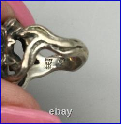 James Avery Sterling Silver Triple Flower Dogwood Floral Dome Ring Retired Sz 3