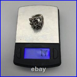 James Avery Sterling Silver Triple Flower Dogwood Floral Dome Ring Retired Sz 3