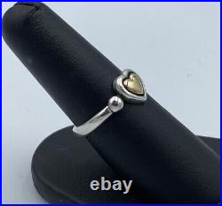 James Avery Sterling Silver True Heart Ring Size 7 Retired