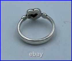 James Avery Sterling Silver True Heart Ring Size 7 Retired