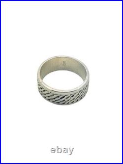 James Avery Sterling Silver Weave Notch Pattern 9mm Band Ring Size 11 3/4 James Avery Sterling Silver Weave Notch Pattern 9mm Band Ring Size 11 3/4