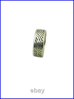 James Avery Sterling Silver Weave Notch Pattern 9mm Band Ring Size 11 3/4 James Avery Sterling Silver Weave Notch Pattern 9mm Band Ring Size 11 3/4