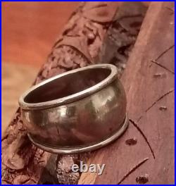 James Avery Sterling Silver Wide Cigar Band Ring Retired Vintage Size 9 925 10g