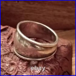 James Avery Sterling Silver Wide Cigar Band Ring Retired Vintage Size 9 925 10g