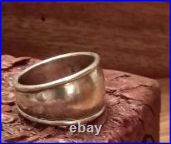 James Avery Sterling Silver Wide Cigar Band Ring Retired Vintage Size 9 925 10g