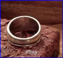 James Avery Sterling Silver Wide Cigar Band Ring Retired Vintage Size 9 925 10g