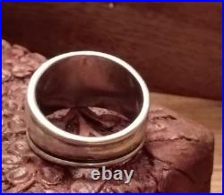 James Avery Sterling Silver Wide Cigar Band Ring Retired Vintage Size 9 925 10g