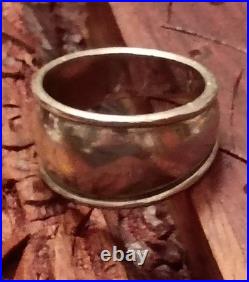 James Avery Sterling Silver Wide Cigar Band Ring Retired Vintage Size 9 925 10g