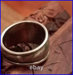 James Avery Sterling Silver Wide Cigar Band Ring Retired Vintage Size 9 925 10g
