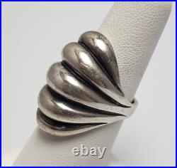 James Avery Sterling Silver Wide Scalloped Dome Ring Size 7.25