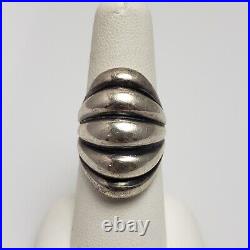 James Avery Sterling Silver Wide Scalloped Dome Ring Size 7.25