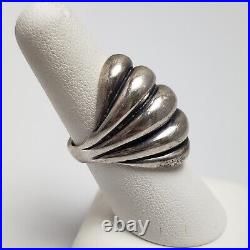 James Avery Sterling Silver Wide Scalloped Dome Ring Size 7.25