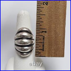 James Avery Sterling Silver Wide Scalloped Dome Ring Size 7.25