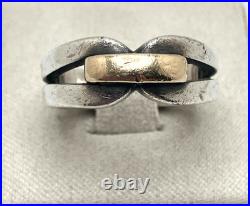 James Avery Sterling Silver and 14K Gold Accent Ring US size 5.5