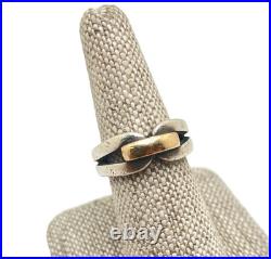 James Avery Sterling Silver and 14K Gold Accent Ring US size 5.5