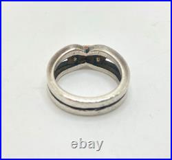 James Avery Sterling Silver and 14K Gold Accent Ring US size 5.5