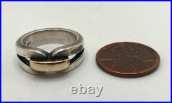 James Avery Sterling Silver and 14K Gold Accent Ring US size 5.5 James Avery Sterling Silver and 14K Gold Accent Ring US size 5.5