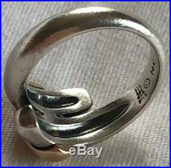 James Avery Sterling Silver and 14K Gold Ring