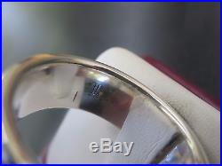 James Avery Sterling Silver and 14K Gold Simplicity Hammered Mens Band Ring