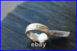 James Avery Sterling Wide Band Floral Buckle Ring Size 8.5-Retired