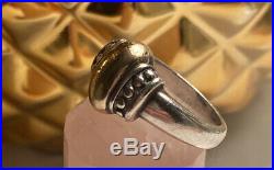 James Avery Sterling silver and 14k gold dome ring size 7