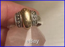 James Avery Sterling silver and 14k gold dome ring size 7