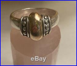 James Avery Sterling silver and 14k gold dome ring size 7