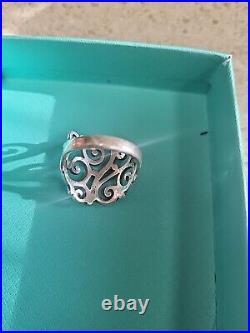 James Avery Swirling Silver Ring 7.75 us