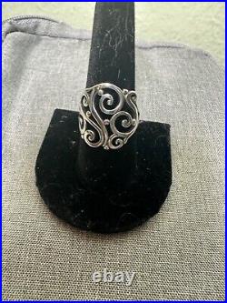 James Avery Swirling Silver Ring 9.5 Rare