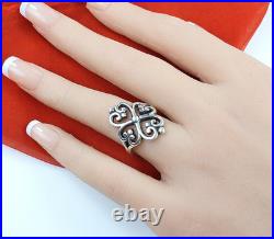 James Avery Swirls Scrolls Adorned Heart Ring 925 Sterling Silver Size 8 Jewelry
