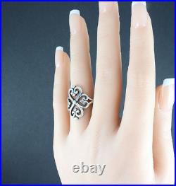 James Avery Swirls Scrolls Adorned Heart Ring 925 Sterling Silver Size 8 Jewelry