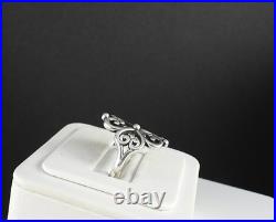 James Avery Swirls Scrolls Adorned Heart Ring 925 Sterling Silver Size 8 Jewelry