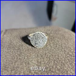 James Avery Sz 9 Sterling Silver PIECES OF EIGHT COIN RING Retired, Metal 925