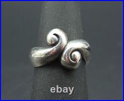 James Avery Thick Double Scroll Swirl Ring 925 Sterling Silver Size 6.25 Used