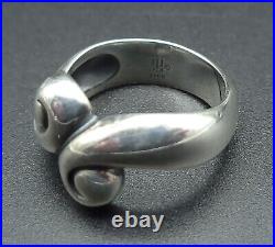 James Avery Thick Double Scroll Swirl Ring 925 Sterling Silver Size 6.25 Used