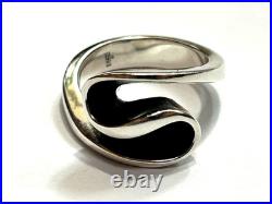 James Avery Thick Swirl Ribbon Ring Sz 8.5 Sterling Silver 925 Rare Retired